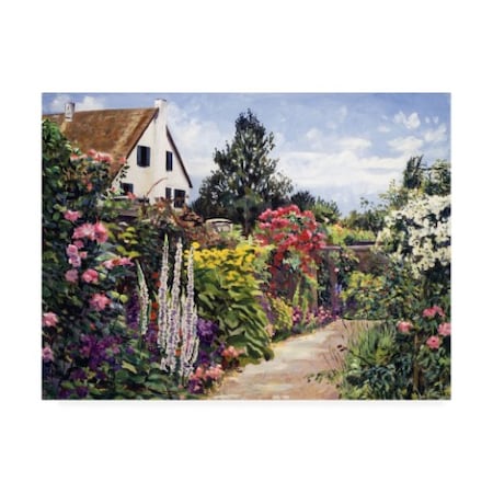 David Lloyd Glover 'Rose House Garden Wall' Canvas Art,18x24